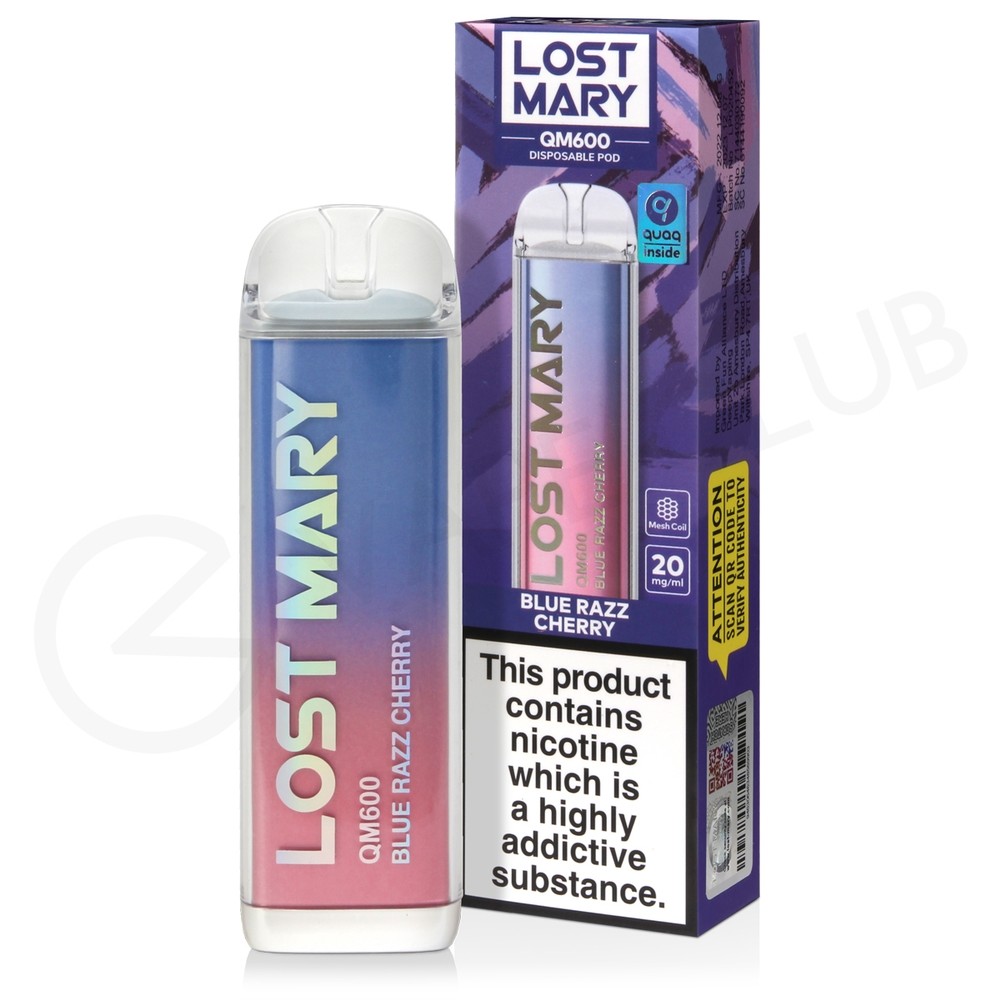 BLUE RAZZ CHERRY LOST MARY QM600 DISPOSABLE VAPE – thegenz